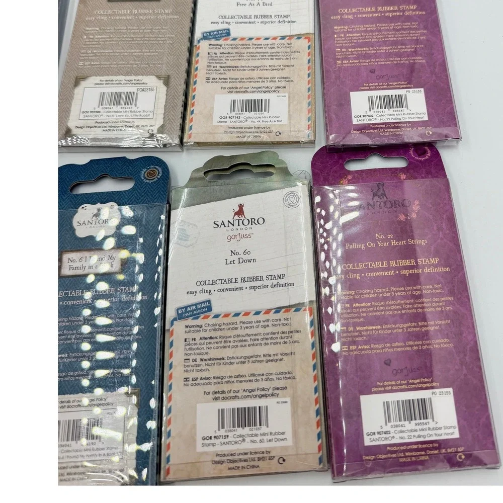 Santoro Gorjuss Rubber Stamp Lot 15pc Collectable Mini Easy Cling Girl Designs